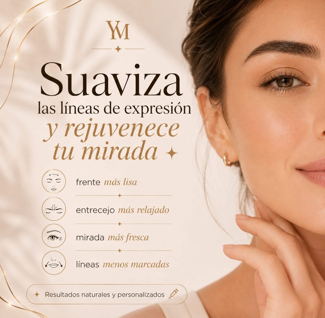 Enfoque estético para suavizar líneas de expresión